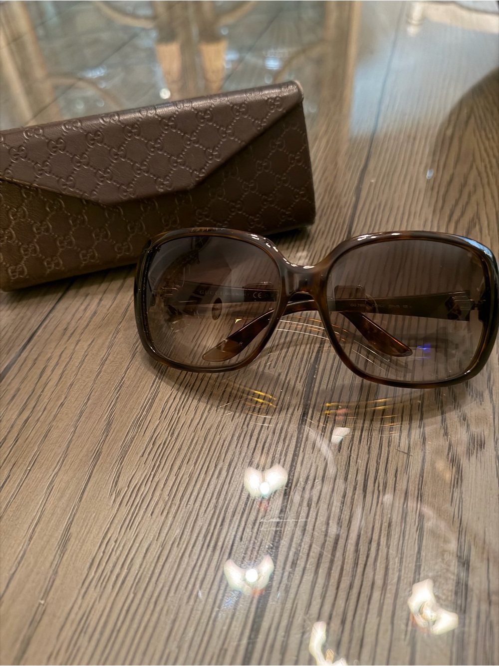 Gucci Brown Tortoiseshell Gradient Women's Sunglasses